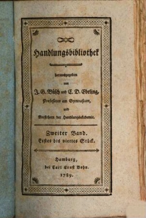 Handlungsbibliothek. 2. 1789