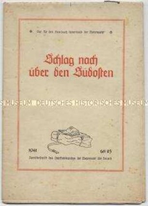 Politisch-geografische Karte von Südosteuropa aus der Zeit des 2. Weltkrieges (Tornisterschrift)