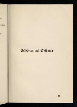 25-60, Feldherrn und Soldaten