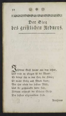 Der Sieg des geistlichen Redners