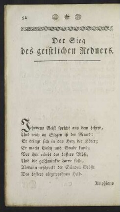 Der Sieg des geistlichen Redners