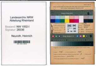 Entnazifizierung Heinrich Neuroth, geb. 31.05.1901 (Angest.)