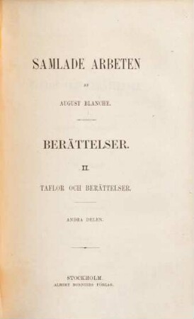 Taflor och berättelser, Andra delen