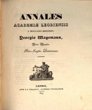 Annales Academiae Leodiensis. 1824/25