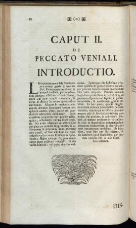 Caput II. De Peccato Veniali.