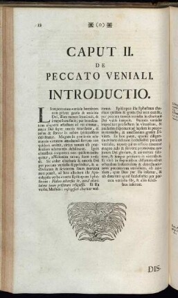 Caput II. De Peccato Veniali.