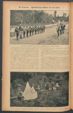 De Francia.- Aprendizaje militar de los niños