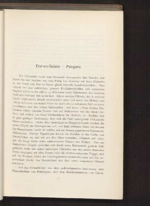 Dar-es-Salam - Pangani.