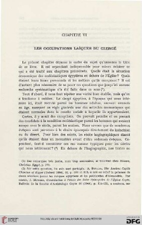 Chapitre VI: Les occupations laïques du clergé
