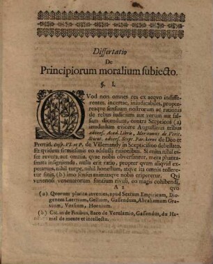 De Vero Principiorum Moralium Subiecto