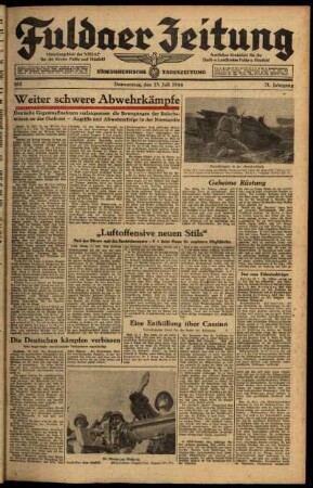 Ausgabe vom Donnerstag, den 13. Juli 1944.