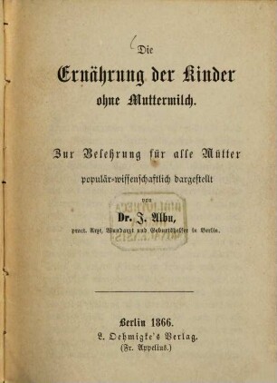 Die Ernährung der Kinder ohne Muttermilch