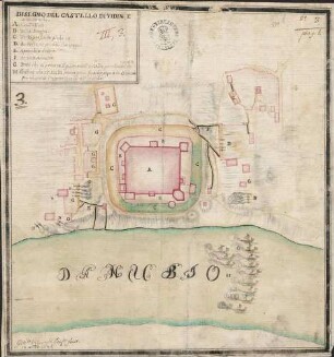 Disegno del castello di Vidin e suoi attachi