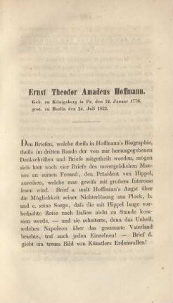 Ernst Theodor Amadeus Hoffmann
