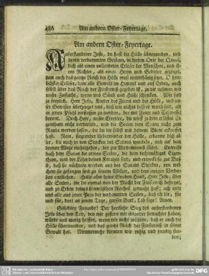Am andern Oster-Feyertage
