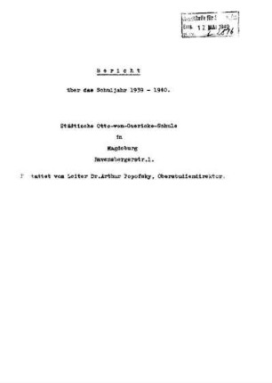 1939/40: Bericht ... - 1939/40