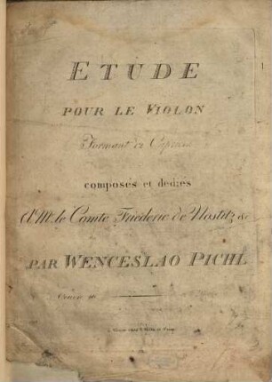 Etude pour le violon : formant 12 caprices ; oeuvre 46