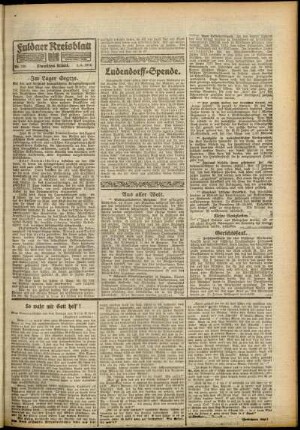 Zweite Ausgabe vom Samstag, den 01. Juni 1918.