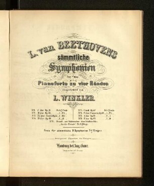 No. 8: L. van Beethovens sämmtliche Symphonien : für das Pianoforte zu vier Händen