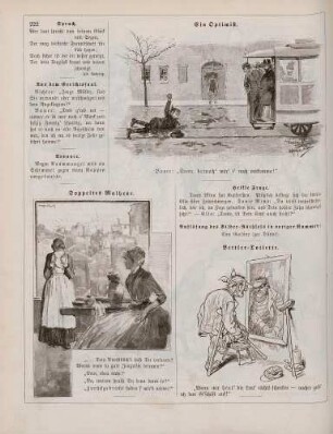 "Ein Optimist" "Doppeltes Malheur" "Bettler-Toilette"