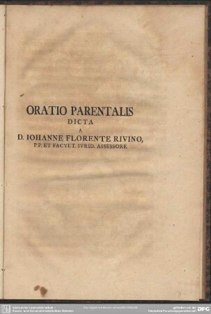 Oratio Parentalis Dicta