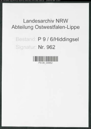 Sterberegister Standesamt Hiddingsel