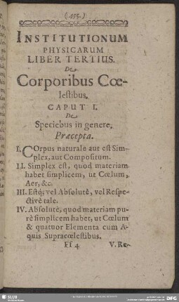 Liber Tertius. De Corporibus Coelestibus