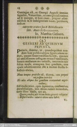 (5.) Gesneri Ad Quirinum Privata