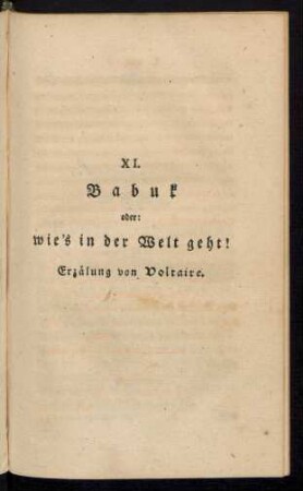 Babuk oder: wie's in der Welt geht!