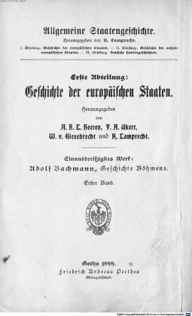 Geschichte Böhmens. 1, Bis 1400