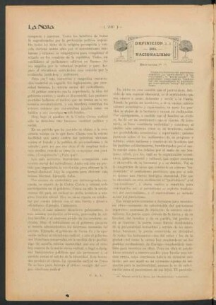 Definición del nacionalismo : Meditación 7ª.