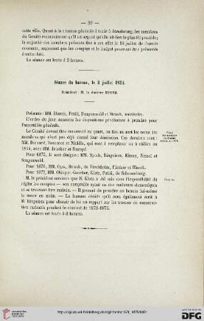 Séance du bureau, le 2 juillet 1874