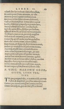 P. Virg. Maronis Georgicon, Liber Tertius.