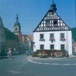 Hainbronn. Farbmühle. Fachwerkgiebel