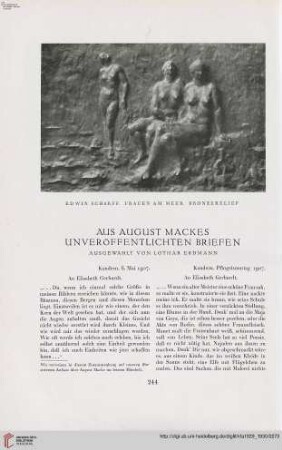 45: Aus August Mackes unveröffentlichten Briefen : ausgewählt von Lothar Erdmann