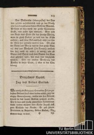 Dreyzehntes Kapitel. Zug des Aelius Gallus.