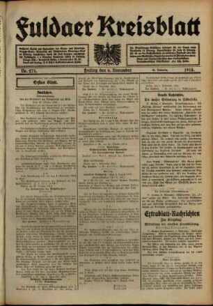 Ausgabe vom Freitag, den 06. November 1914.