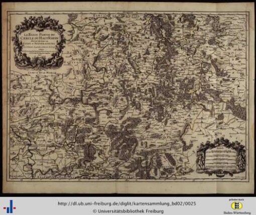 La Basse Partie du Cercle du Haut-Rhin divisé en tous ses Estats et Souverainetes