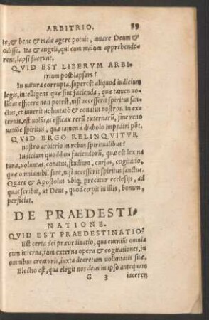 De Praedestinatione.