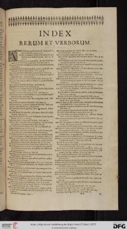 Index rerum et verborum