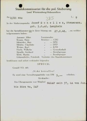 Scheller, Josef