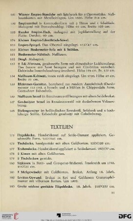 Textilien (Nr. 175-187)