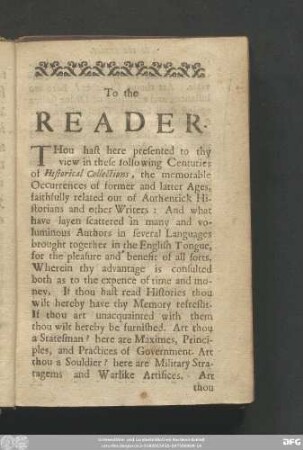 To The Reader.