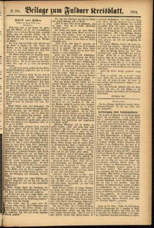 Zweite Ausgabe vom Samstag, den 01. September 1894.