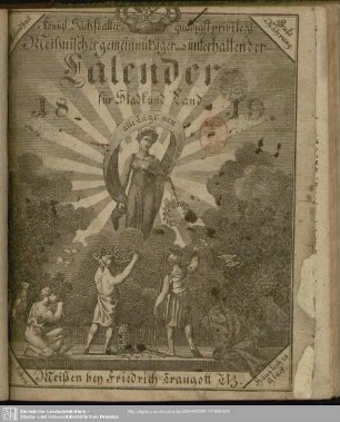 1819: Königl.-Sächs. allergnäd. privilegirter Meißnischer gemeinnütziger und unterhaltender Calender für Stadt und Land
