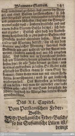 Das XI. Capitel. Vom Persianischen Feder-Busch.