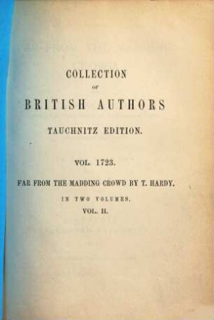 Far from the madding crowd : in two volumes, 2