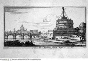 Recueil de veue de plusieurs édifices tant de Rome que des environs., Tafel 10: Veue du Chasteau Sainct Ange.