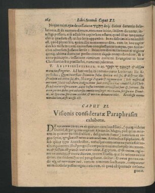 Caput XI. Visionis consideratae Paraphrasin exhibens.