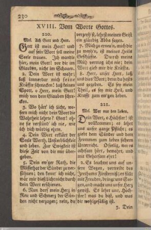 XVIII. Vom Worte Gottes.
